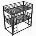 thumbnail image 4 of [Sturdy & Space Saving] Restonic Twin XL Bunk Bed with Metal Slats & Guard Rails, 4 of 8
