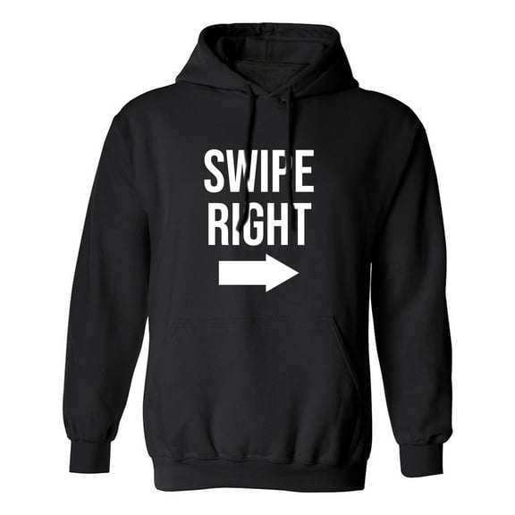 Swipe Right Adult Hooded Sweatshirt