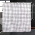 thumbnail image 4 of Cortina de baño de rejilla blanca y negra, panel divisor de ducha a prueba de agua de poliéster geométrico, 180x180cm kenally HA3097-01, 4 of 6