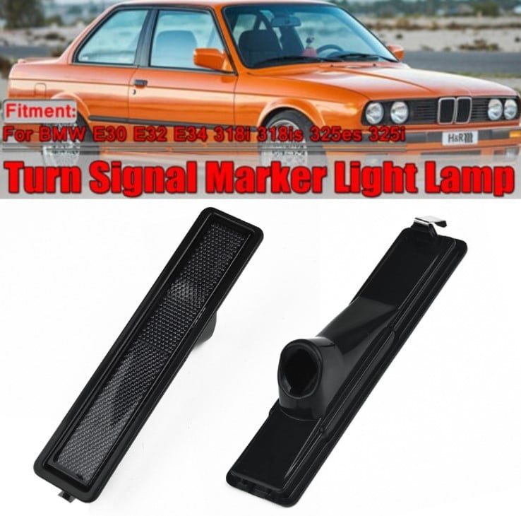 2pcs Front Side Marker Light Cover Lens Fit For BMW E30 E32 E34 318i 325i 525i