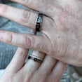 thumbnail image 5 of 6mm Wide Til Death Black Enamel Band Ring, Til Death Ring for Men and Women, Gift for Couple, Promise Ring - 925 Silver, 5 of 5
