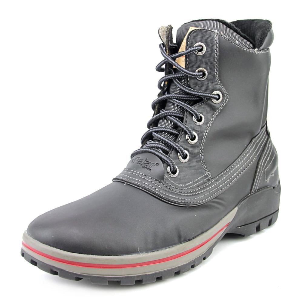 Pajar Canada Pajar Baird Men Round Toe Leather Black Snow Boot
