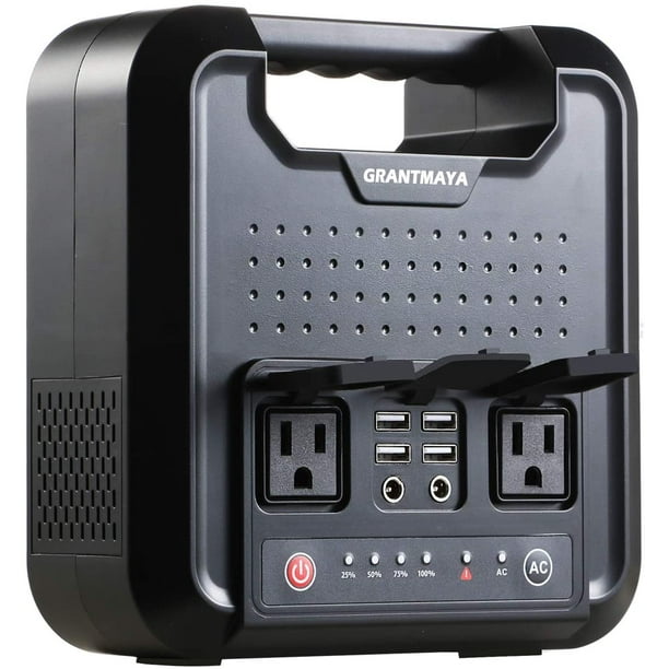 Portable Ac Power Bank 300w 2wh Pure Sine Wave Power Station Inverter Generator Power Charger Battery Packs With 110v Ac Outlet 12v Dc Usb For Outdoors Camping Fishing Cpap Emergency Walmart Com