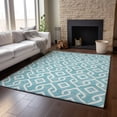 thumbnail image 6 of Addison Rugs Mayfield Washable Transitional Geometric Teal Rectangle Rug, 3' x 5', 6 of 6