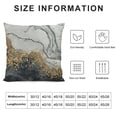 thumbnail image 5 of Fenyluxe Marble Texture Gold Black Modern Rustic Decorative Couch Pillow Cases with Zipper Home Decor Pillowcase 1PC Aesthetic Decorative 12x12in, 5 of 5