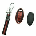thumbnail image 5 of SHAR For 4 Button Remote Leather Protect Key Fob Case Cover Chian For Infiniti Nissan (Green), 5 of 5