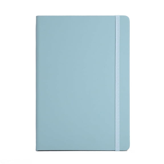 A5 Hardcover Ruled Notebook, PU Leather Cover with Elastic Band, 160 Pages, A5 Size 5.7 x 8.3 Inches, Blue