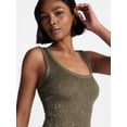 thumbnail image 3 of No Boundaries Sequin Sweater Tank Top, Women's and Women's Plus XXS-4X, 3 of 4