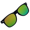 thumbnail image 4 of Flat Retro Sunglasses - Black Frame / Green Lens, 4 of 7