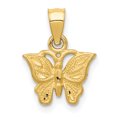 thumbnail image 1 of 14K Yellow Gold Diamond Cut Butterfly Pendant, 1 of 2