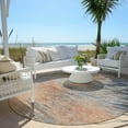 thumbnail image 6 of Addison Rugs Chantille Indoor/Outdoor Transitional Lines Salmon Washable Round Rug, 8' x 8', 6 of 6
