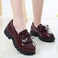thumbnail image 2 of Girls Slip on Penny Loafers Leather Oxfords Flats School Uniform Dress Shoes for Toddler Kids, 2 of 7
