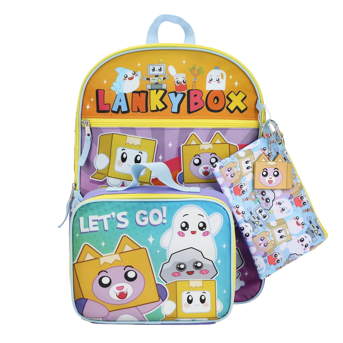 LankyBox 5-Piece 16" Backpack & Lunchbox Set