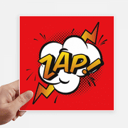 Boom Exclamation Zap Sticker Square 8inch Wall Suitcase Laptop Decal 4pcs