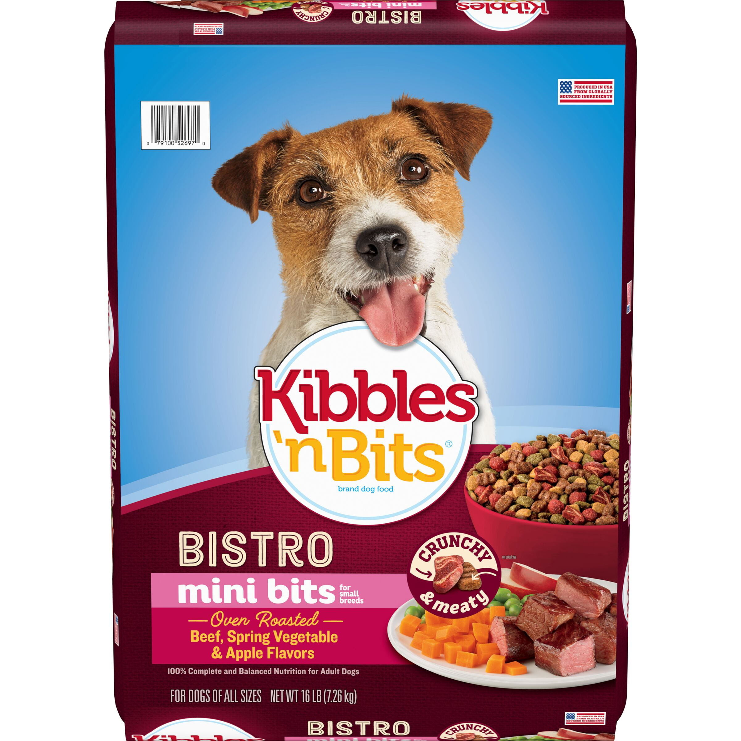 Kibbles N Bits Bistro Mini Bits Small Breed Oven Roasted Beef Flavor 16 Pound Walmart Com Walmart Com