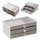 thumbnail image 5 of Caja Almacenamiento Joyas Terciopelo Tres Capas Caja Almacenamiento Tipo Cajón Multifuncional A Prueba Polvo (A) Embalaje Cartón, 5 of 9