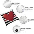 thumbnail image 4 of Orinice Valentines Pillow Covers   Valentines Pillowcase Red Heart Decoration Valentine's Day Premium   Throw Cushion Case Romantic Home Decor for Bed Sofa and Car 24x24in, 4 of 5