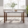 thumbnail image 5 of Harper & Bright Designs Modern Kitchen Table with Faux Marble Top, Rectangle Dining Table with Wood Legs, Minimalist White Dinette Table, 5 of 16
