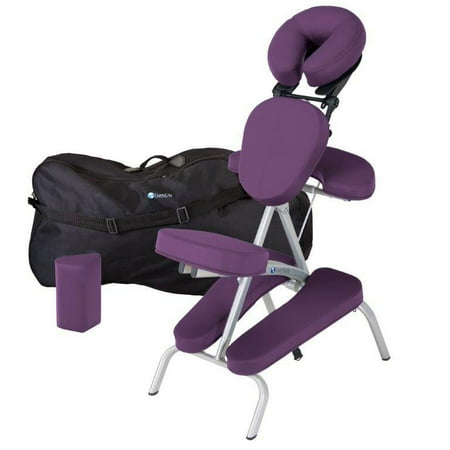 EARTHLITE Vortex Portable Massage Chair Package - Portable, Compact, Strong and Lightweight (15lb) incl. Carry Case, Sternum Pad & Strap