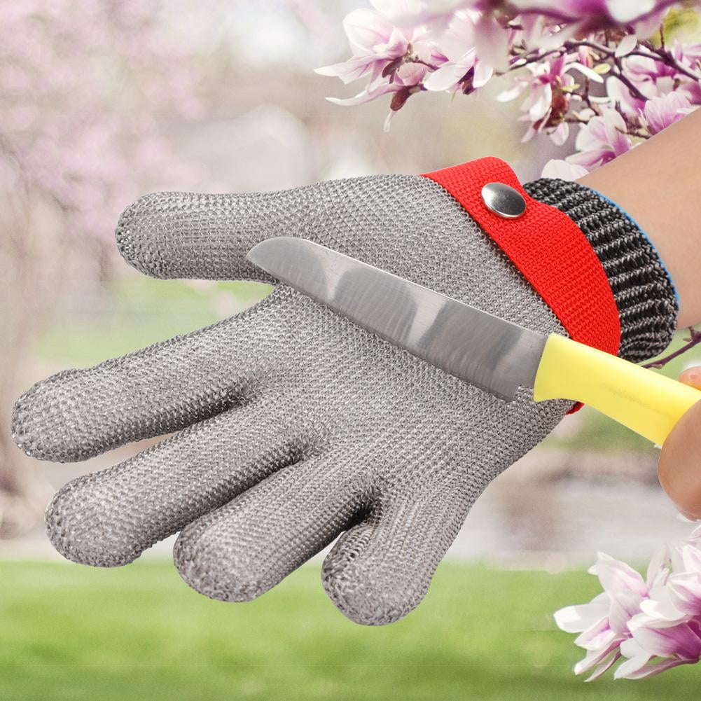 OTVIAP 1pc Stainless Steel Cut Resistant Glove Butcher Proof Meat