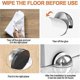 thumbnail image 3 of Set of 4 door stops, stainless steel door stops with rubber bumpers, door stops to protect doors, walls and furniture (silver), 3 of 5