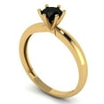 thumbnail image 2 of 0.5 ct Round Cut Natural Onyx Solitaire 18K Yellow Gold Womens Engagement Ring, 2 of 5