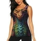 thumbnail image 1 of Fotbe Whimsical Dragon Color Cool Blusas Sin Mangas para Mujer – Estilo Casual, Corte Suelto, Slim-Fit, Cuello Redondo Deportivo, Tops de Verano para Gimnasio y Yoga-Large, 1 of 7
