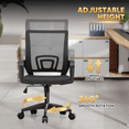 thumbnail image 5 of Magshion Mesh Office Chair Desk Chair, Mid Back Ergonomic Adjustable Height Rolling Swivel Computer Chair with Lumbar Support, Black, 5 of 14