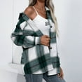 thumbnail image 6 of Patlollav Womens Plaid Cardigan Button Autumn Coat Blouse Outwear Shirts, 6 of 6