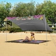 thumbnail image 6 of Portable Beach Tent Sun Shelter With Ground Pegs Water And Wind Resistant Sun Shade Canopy Angle Adjustable Roses Tulips Daffodils, 6 of 7