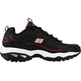 thumbnail image 3 of Skechers Men's Energy Afterburn Lace-Up Black/Silver/Red Sneaker 11 W US, 3 of 5