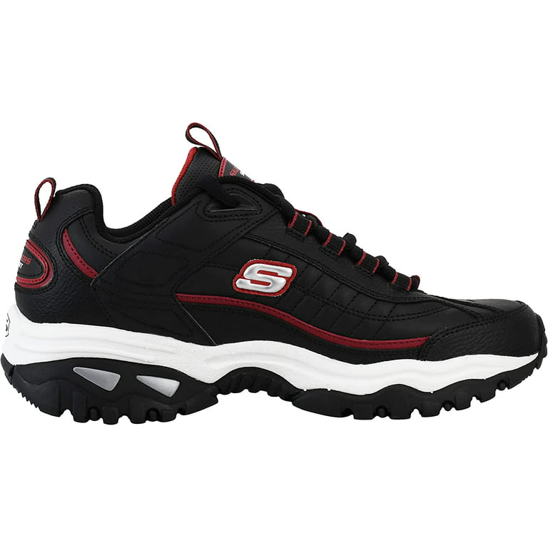 duizend procedure gezond verstand Skechers Men's Energy Afterburn Lace-Up Black/Silver/Red Sneaker 11.5 W US  - Walmart.com