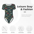 thumbnail image 4 of Kdxio Combinaison à Manches Courtes pour Femmes, Col Rond, Modal, Doux, Confortable, Aguichant, X-Grand, 4 of 7