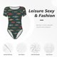 thumbnail image 4 of Fotbe River Freshwater Fish Body de Mujer con Cuello Redondo y Mangas Cortas, Sin Mangas Ajustado, Suave, Cómodo y Básico-XX-Large, 4 of 7