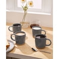 thumbnail image 3 of Famiware 14oz Stoneware Coffee Mug, Service for 4, Dark Gray, 3 of 7