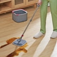thumbnail image 4 of True Clean Spin Mop and Bucket Deluxe System with Silicone Sweeper, Clean Water Separation, Self Cleaning Microfiber Floor Mop for Vinyl & Tile, 4 of 11