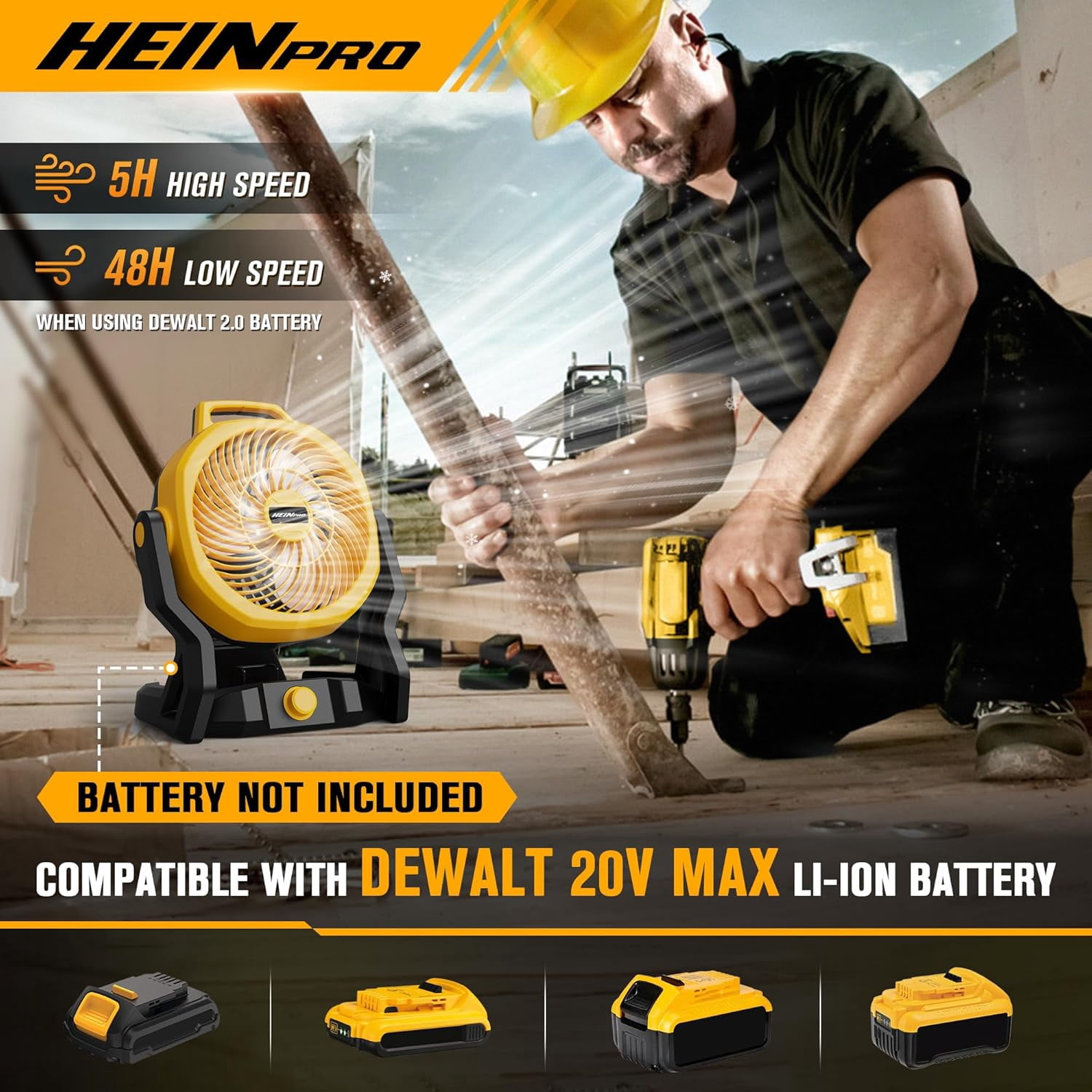 Cordless Leaf Blower & Jobsite Fan Compatible with  20V  Battery
