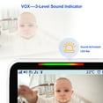 HelloBaby Baby MonitorHB6550 5" Video Baby Monitor with Remote Pan