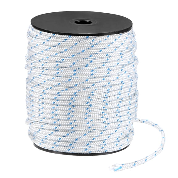 Uxcell Recoil Starter Rope Pull Cord 3.5mm 50m Nylon Pull Cord for Chain Saw White Blue