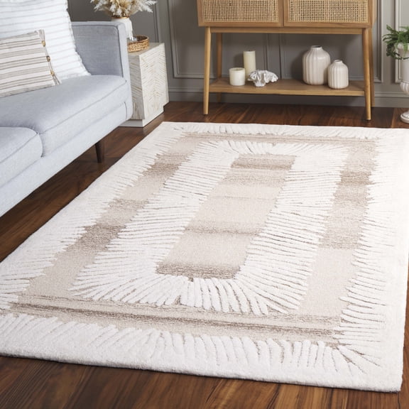 Safavieh Ebony Tony Bordered Area Rug, Ivory/Brown, 5' x 8'