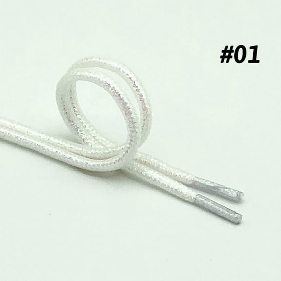 1 Pair Round Glitter Shiny Metallic Shoe Laces, 24 Colors Colorful Sequin Shoelaces for Sneakers, Athletic Shoelaces in 4 Different Lengths