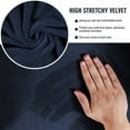 thumbnail image 4 of JIAN YA NA Stretch Velvet Sofa Covers Large Couch Covers Sofa Slipcovers with Seperate Seat Cushion Covers(Navy Blue, Loveseat Cover), 4 of 7