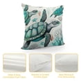 thumbnail image 4 of COMIO  Cute Sea Turtles，Pillow Covers Decorative Cushion Cover Throw Printed Pillow Case，Green White, 4 of 5