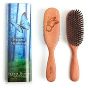 100% Pure Wild Boar Bristle Hair Brush, Model PW1, 1st cut Natural Bristles, Best for Thin Hair, Pear Wood Handle, Made in germany, Premium Hairbrush, by Desert Breeze Distributing