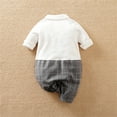 thumbnail image 4 of WIBACKER 0-18M Newborn Baby Boys Gentleman Romper Infant One Piece Long Sleeve Bowtie Outfit Formal Wear Tuxedo Suit, 4 of 6