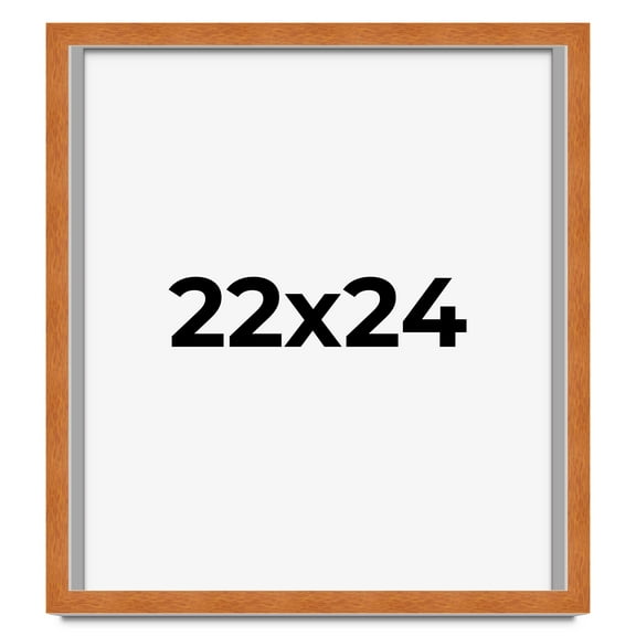 22x24 Shadow Box Frame Brown | 0.875 Inches Deep Real Wood Contemporary Shadowbox Display Frame |