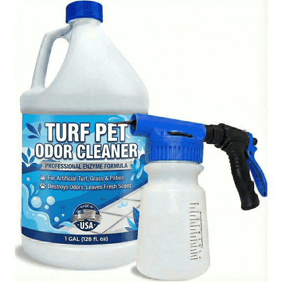 Turf Pet Odor Cleaner Enzymatic Outdoor Odor Eliminator for Artificial Turf, Grass & Patios, Pet Waste Deodorizer Solution