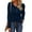Navy, variant on SDNall Casual Solid Round Neck Long Sleeve T-Shirt with Buttons for Women's Fashion