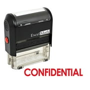 CONFIDENTIAL Self Inking Rubber Stamp - Red Ink (42A1539WEB-R)
