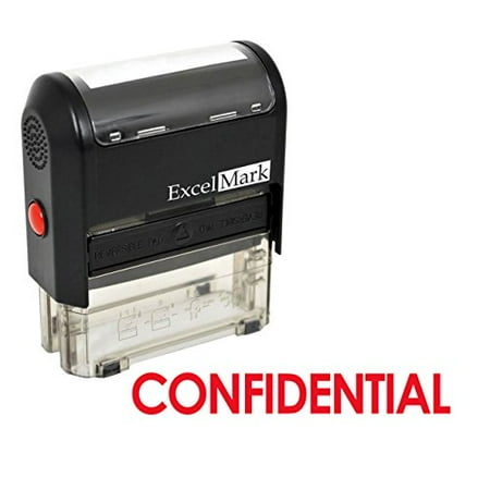 Confidential Ink Stamp - CONFIDENTIAL Self Inking Rubber Stamp - Red Ink (42A1539WEB-R)